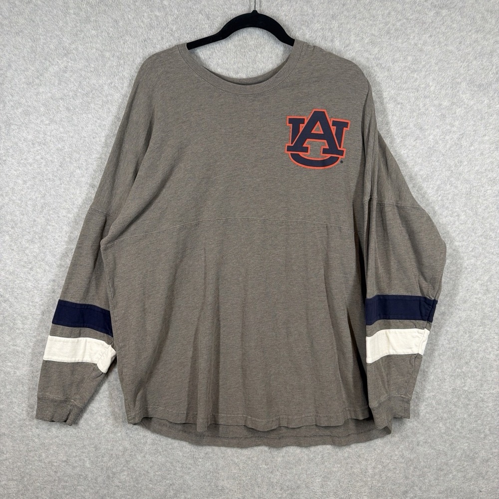 NCAA Auburn Tigers Knights Apparel Mens XL Gray Team Logo Long Sleeve Shirt